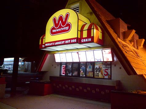 Wienerschnitzel is the Worlds Largest Hot Dog Chain with nearly 350 Locations serving over 120 million hot dogs a year. . Wienerschnitzel locations